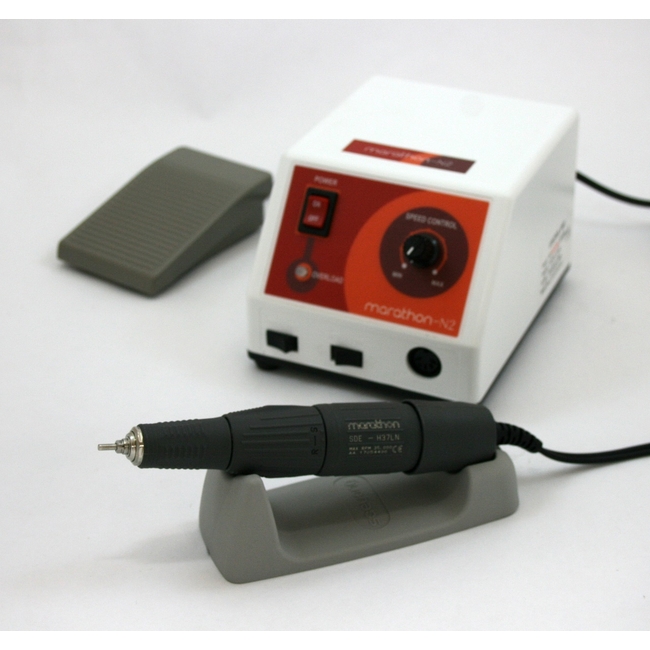 Marathon N2 - щеточный зуботехнический микромотор с наконечником SDE-H37LN, 35000 об/мин, 45 Вт, педаль FS60 | Saeyang Microtech (Ю. Корея)
