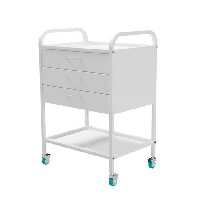 СМИ-02-03 -  передвижной инструментальный столик, колеса из серой резины, 3 выдвижных ящика | Купить по низкой цене стоматологическое оборудование ВЗМО (Россия) СМИ-02-03 -  передвижной инструментальный столик, колеса из серой резины, 3 выдвижных ящика | Купить по низкой цене стоматологическое оборудование ВЗМО (Россия)