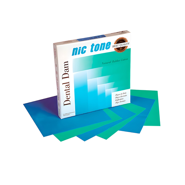 Nic Tone Dental Dam Blue - латексный коффердам с нейтральным запахом, цвет синий, размер 152x152 мм, 36 шт. | MDC Dental (Мексика) Nic Tone Dental Dam Blue - латексный коффердам с нейтральным запахом, цвет синий, размер 152x152 мм, 36 шт. | MDC Dental (Мексика)