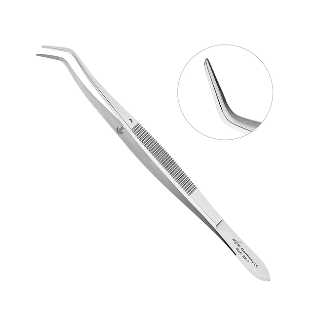 Пинцет стоматологический изогнутый Meriam | HLW Dental Instruments (Германия)