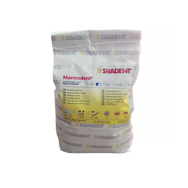 Marmodent - прочный натуральный гипс, 5 кг, класс 3 | Siladent (Германия) Marmodent - прочный натуральный гипс, 5 кг, класс 3 | Siladent (Германия)