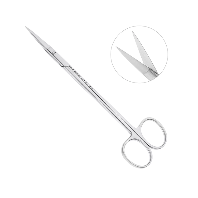 Ножницы хирургические прямые Kelly, 160 мм | HLW Dental Instruments (Германия)
