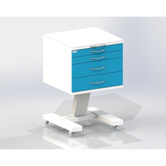 С4 Л - столик передвижной серия Люкс со столешницей из стекла 10 мм, 4 выдвижных ящика | Виталия (Россия) С4 Л - столик передвижной серия Люкс со столешницей из стекла 10 мм, 4 выдвижных ящика | Виталия (Россия)