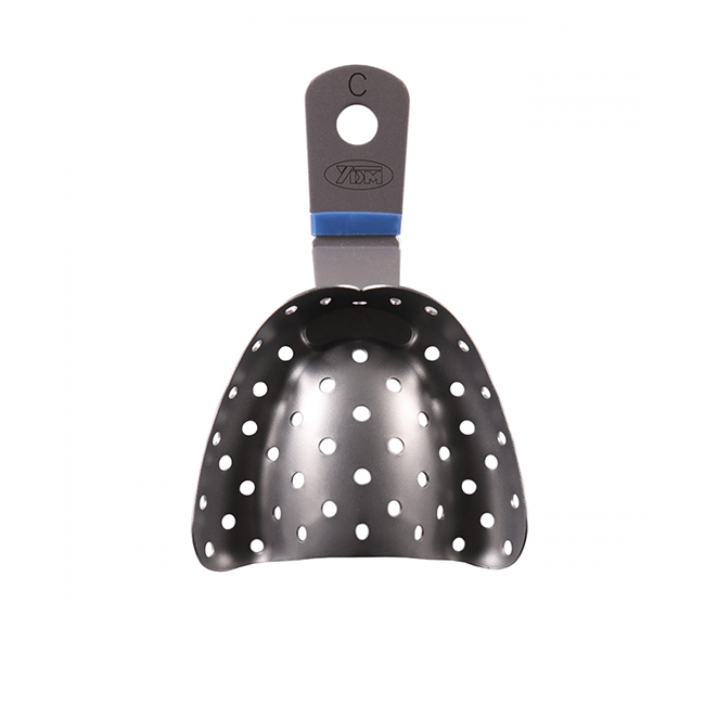 Ложка слепочная для верхней челюсти, полностью лишенной зубов, форма №UC, 66x56 мм | YDM (Япония)