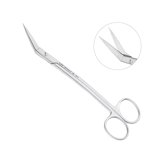 Ножницы хирургические угловые Goldmann-Fox, 160 мм | HLW Dental Instruments (Германия)