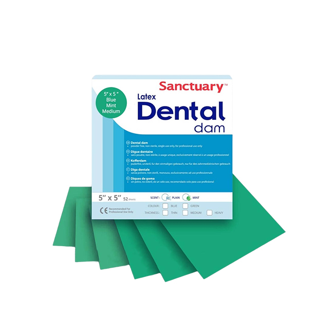 Latex Dental Dams - коффердам с ароматом мяты, зелёный цвет, 127×127 мм, 52 шт. | Sanctuary Health (Малайзия) Latex Dental Dams - коффердам с ароматом мяты, зелёный цвет, 127×127 мм, 52 шт. | Sanctuary Health (Малайзия)