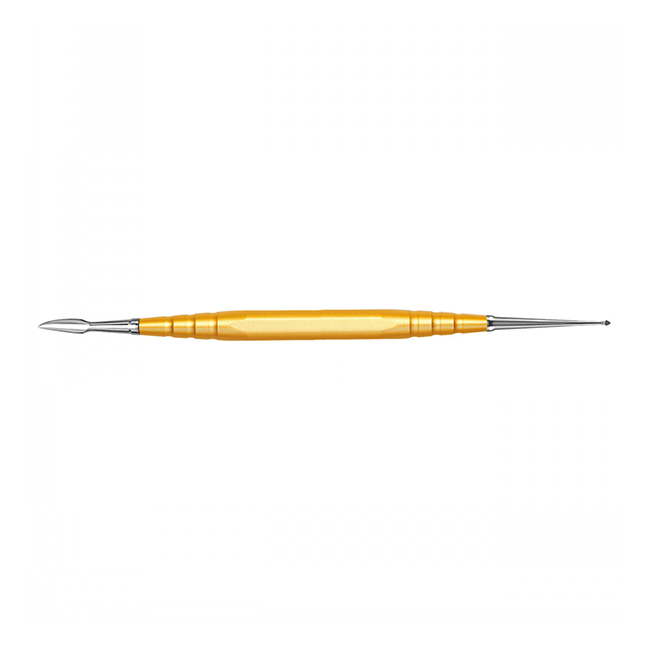 Резчик зуботехнический для работы с воском, двухсторонний, A8, C1, желтая ручка | YDM (Япония)