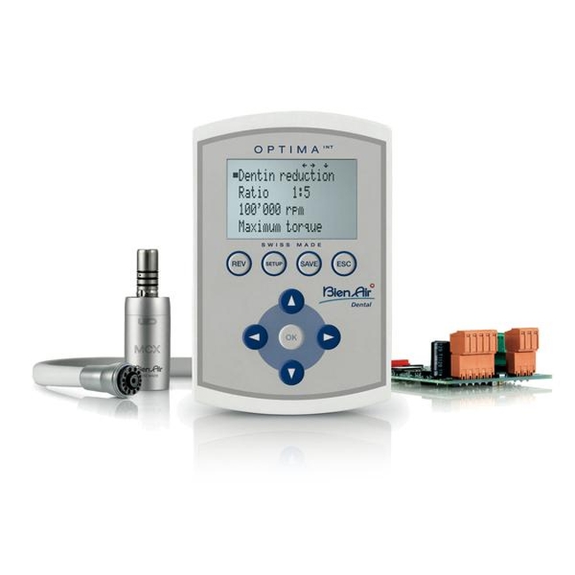 Optima MCX INT - встраиваемая система с блоком управления, шлангом, микромотором MCX  LED и внешним устройством управления | Bien-Air (Швейцария)