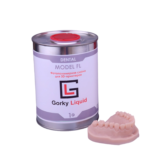 Gorky Liquid Dental Model FL SLA - фотополимерная смола для стоматологии, цвет персиковый, 1 кг | Gorky Liquid (Россия) Gorky Liquid Dental Model FL SLA - фотополимерная смола для стоматологии, цвет персиковый, 1 кг | Gorky Liquid (Россия)