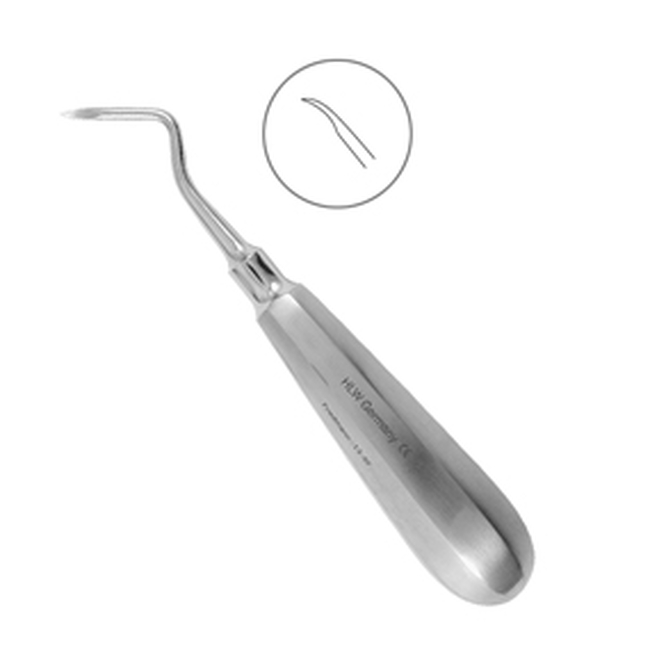 Элеватор Friedmann, изогнутый на себя, 3 мм | HLW Dental Instruments (Германия)