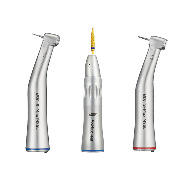 Комплект наконечников NSK: прямой наконечник S-Max M65, угловые наконечники S-Max M25L и S-Max M95L | NSK Nakanishi (Япония) Комплект наконечников NSK: прямой наконечник S-Max M65, угловые наконечники S-Max M25L и S-Max M95L | NSK Nakanishi (Япония)