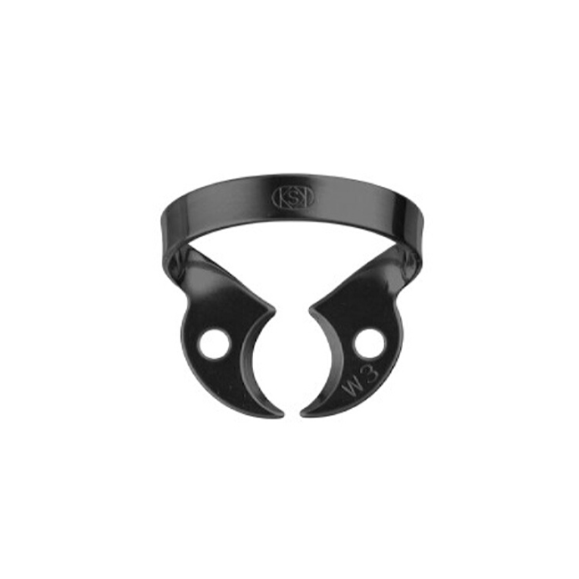 Кламмер для раббердама №W3 Black с черным оксидным покрытием | Dentech Corporation (Япония)