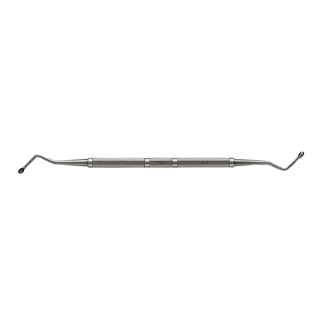 Ложка кюретажная, изогнутая, двухсторонняя, форма №3 | YDM (Япония)