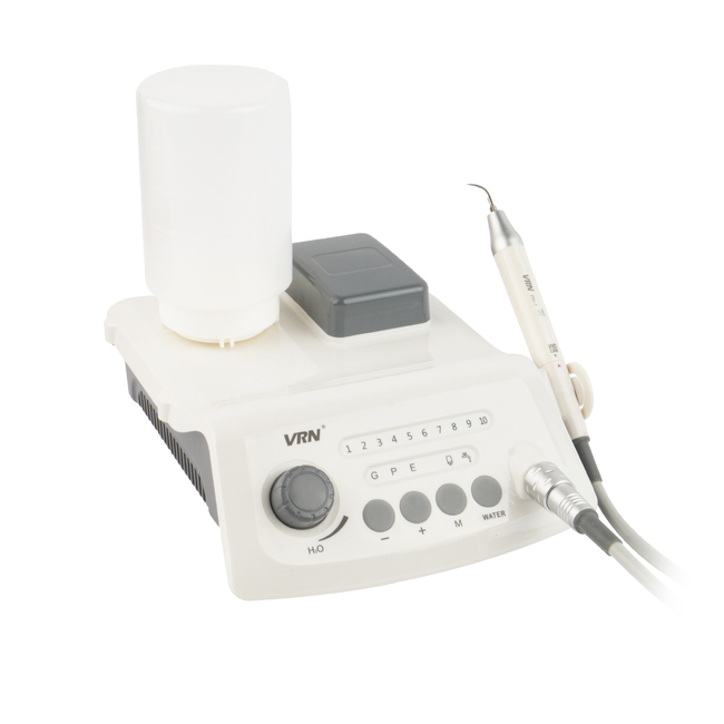 VRN A8 (standart version) - автономный ультразвуковой скалер с подсветкой, 1 емкость, беспроводная педаль, 5 насадок в комплекте | VRN (Китай)