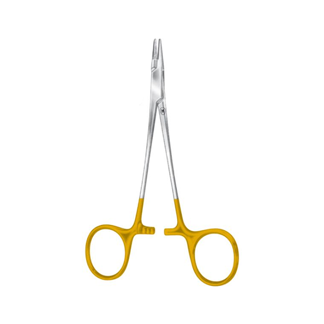 HSD 227-13 - иглодержатель Olsen-Hegar, зазубренные твердосплавные вставки, 130 мм | Karl Hammacher GmbH (Германия)