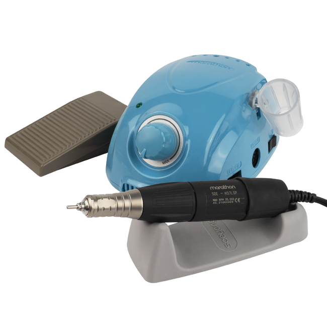 Marathon-3 Champion New - щеточный зуботехнический микромотор, с наконечником SDE-H37LSP, 35000 об/мин, педаль SFP-27 | Saeyang Microtech (Ю. Корея)