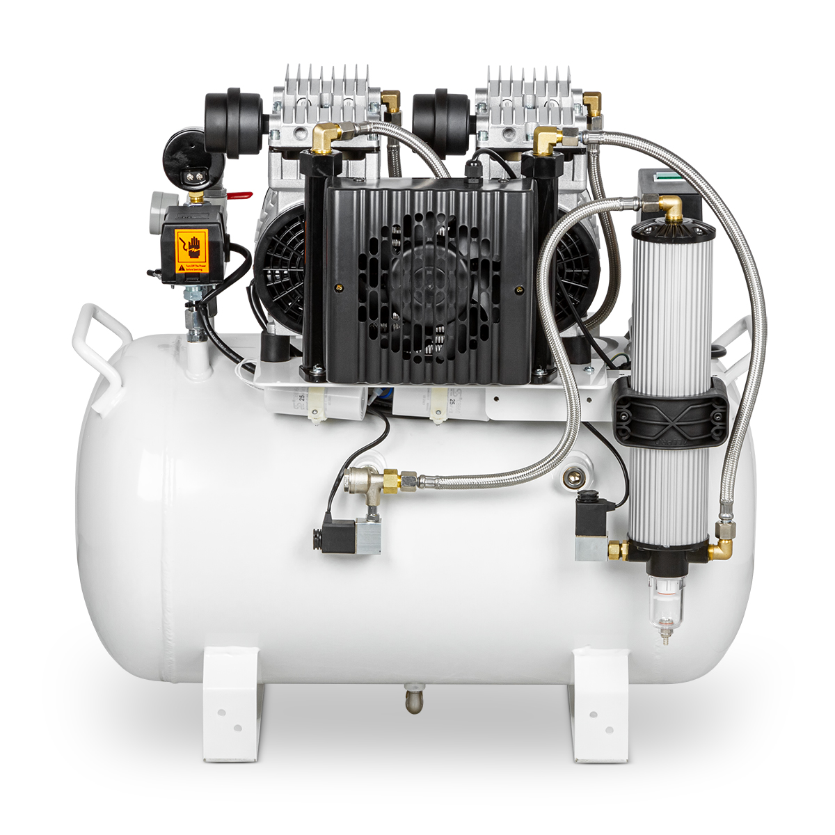 Компрессор стоматологический воздушный безмасляный JW-032С 200л с осушителем Компрессор стоматологический воздушный безмасляный JW-032С 200л с осушителем