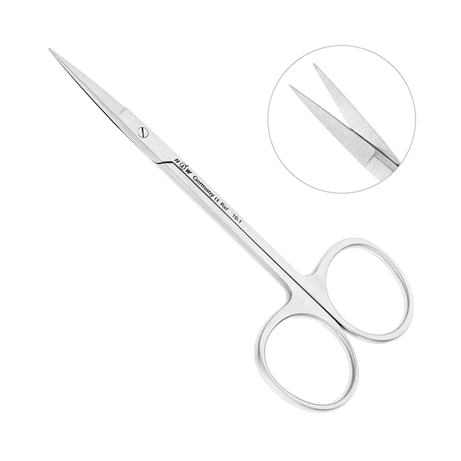 Ножницы хирургические прямые Iris, 115 мм | HLW Dental Instruments (Германия)