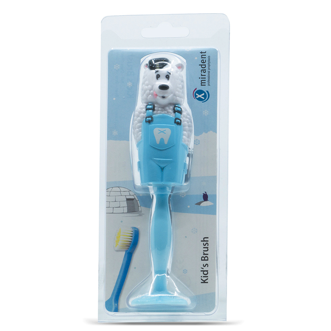 Roy Медвежонок - детская зубная щетка с защитным футляром, голубая | Hager & Werken (Германия)