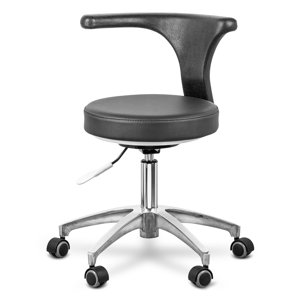 Стул ассистента с абдоминальным упором в мягкой обивке, Черный Стул ассистента с абдоминальным упором в мягкой обивке, Черный