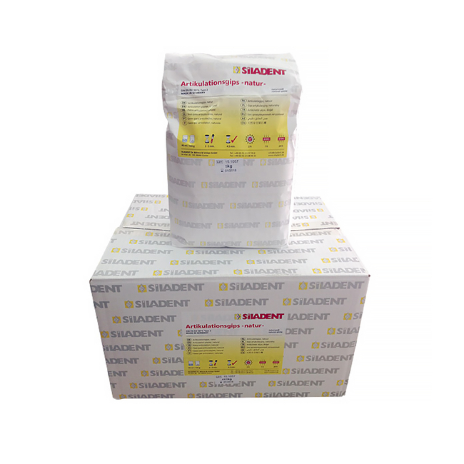Artikulationsgips Nature - алебастровый гипс, цвет белый, класс 2, 4х5 кг | Siladent (Германия) Artikulationsgips Nature - алебастровый гипс, цвет белый, класс 2, 4х5 кг | Siladent (Германия)