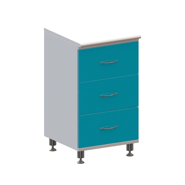 Т3 - тумба напольная на хромированных ножках, 3 выдвижных ящика | Виталия (Россия) Т3 - тумба напольная на хромированных ножках, 3 выдвижных ящика | Виталия (Россия)