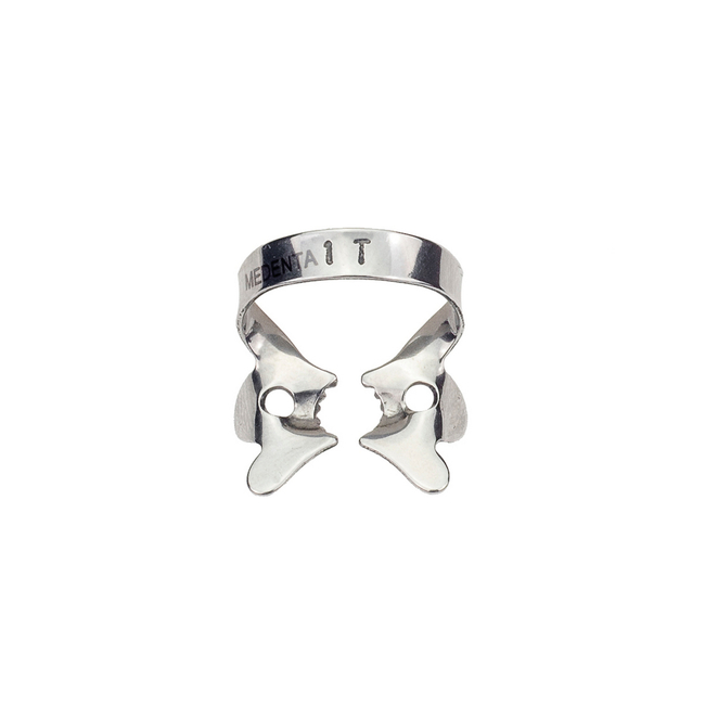 1Т - крепление для Раббер Дам Медента, для премоляров верхней и нижней челюсти, с фестончатыми ретенционными зубцами на щечках | Medenta Instruments Co. (Пакистан)