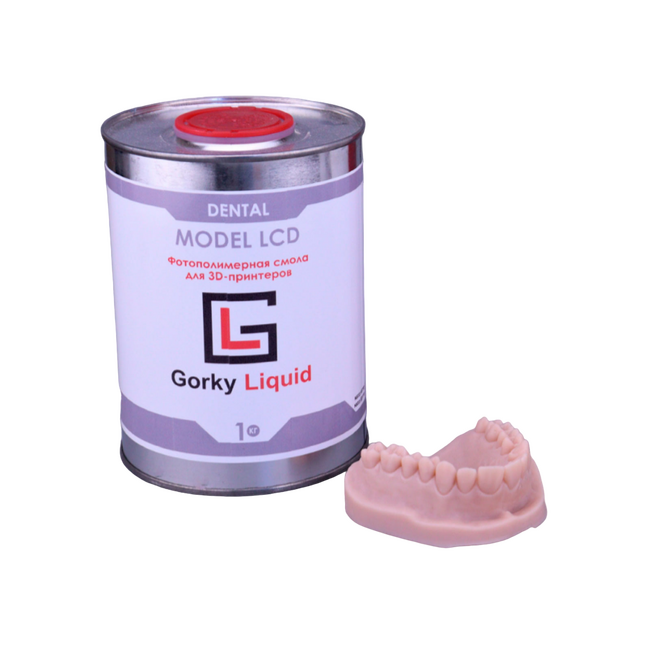 Gorky Liquid Dental Model LCD/DLP - фотополимерная смола для стоматологии, цвет персиковый, 1 кг | Gorky Liquid (Россия) Gorky Liquid Dental Model LCD/DLP - фотополимерная смола для стоматологии, цвет персиковый, 1 кг | Gorky Liquid (Россия)