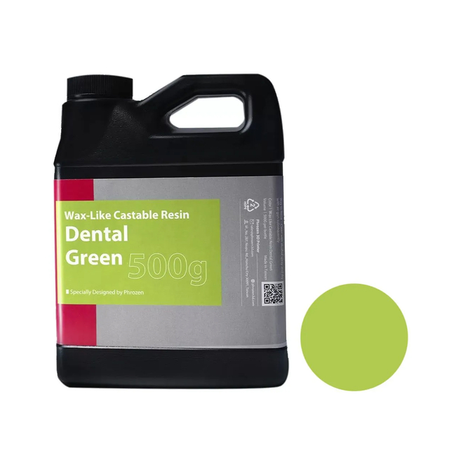 Phrozen Wax-like Castable Green - фотополимерная смола, зеленая, 0.5 кг | Phrozen (Тайвань)