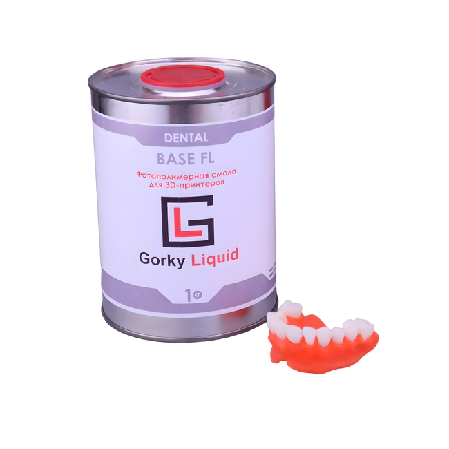 Gorky Liquid Dental Base FL SLA - фотополимерная смола для демонстрационных моделей десны, цвет розовый, 1 кг | Gorky Liquid (Россия) Gorky Liquid Dental Base FL SLA - фотополимерная смола для демонстрационных моделей десны, цвет розовый, 1 кг | Gorky Liquid (Россия)