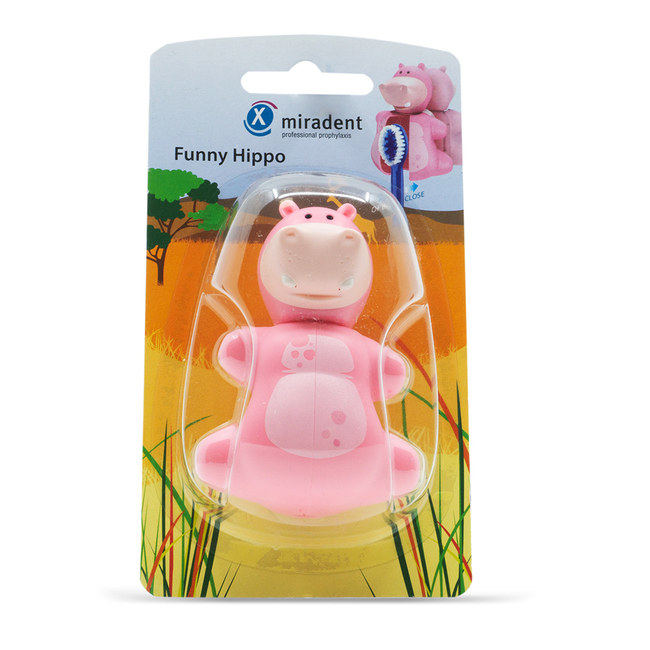 Funny Hippo (Бегемот) - гигиенический футляр для зубных щёток с дверкой-защёлкой | Hager & Werken (Германия)