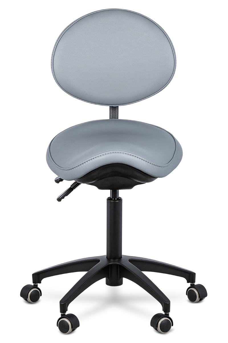 Стул-седло со спинкой Mercury Black, Серый Стул-седло со спинкой Mercury Black, Серый