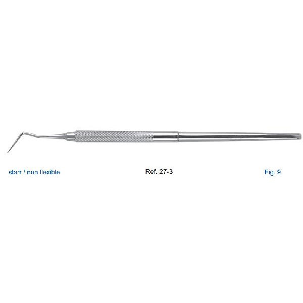 Зонд односторонний жесткий, форма 9, HLW Dental Instruments (Германия)