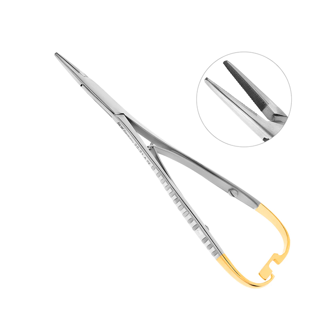 Иглодержатель хирургический Mini-Head Lichtenberg TC, длина 140 мм | HLW Dental Instruments (Германия)