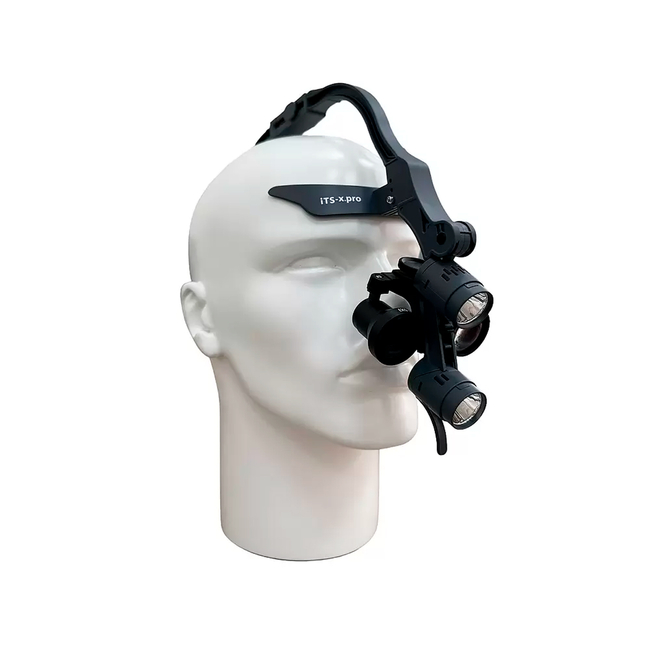 ITS-12 NEW - бестеневой налобный осветитель в комплекте с бинокулярами с увеличением 3.0x, 100000 люкс | ITS (Россия)