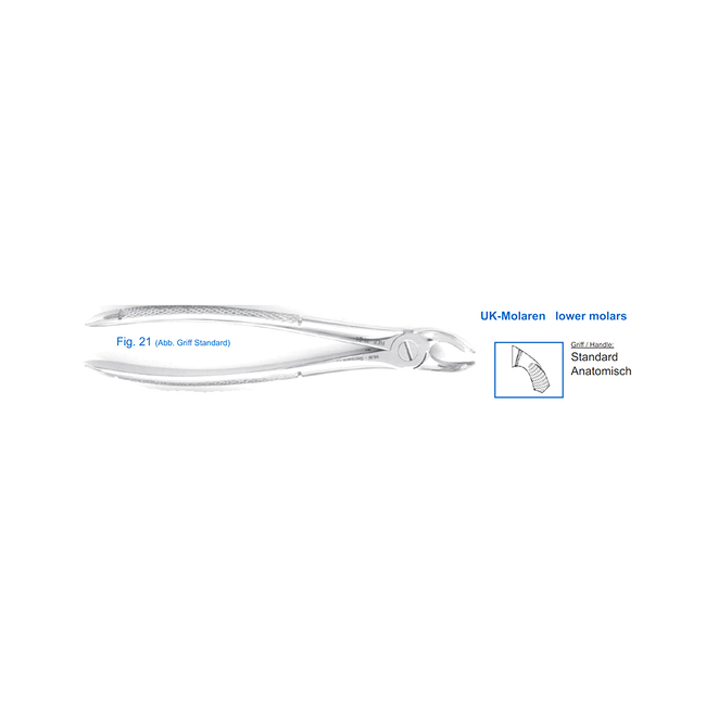 Щипцы для удаления зубов нижние, моляры (11-21) | HLW Dental Instruments (Германия)