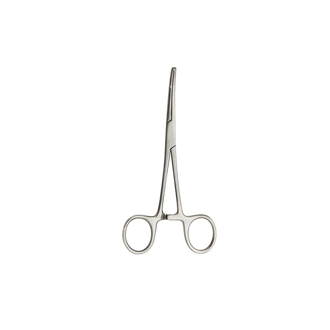 HSE 045-14 - зажим хирургический Kelly, изогнутый, 140 мм | Karl Hammacher GmbH (Германия)