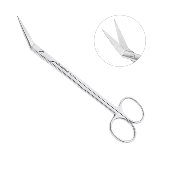 Ножницы хирургические угловые Locklin, 16 см | HLW Dental Instruments (Германия)