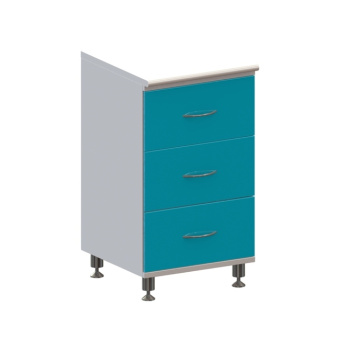 Т3 - тумба напольная на хромированных ножках, 3 выдвижных ящика | Виталия (Россия) Т3 - тумба напольная на хромированных ножках, 3 выдвижных ящика | Виталия (Россия)