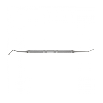 Ложка кюретажная, изогнутая, двухсторонняя, с отверстием | YDM (Япония) Ложка кюретажная, изогнутая, двухсторонняя, с отверстием | YDM (Япония)