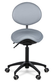 Стул-седло со спинкой Mercury Black, Серый Стул-седло со спинкой Mercury Black, Серый